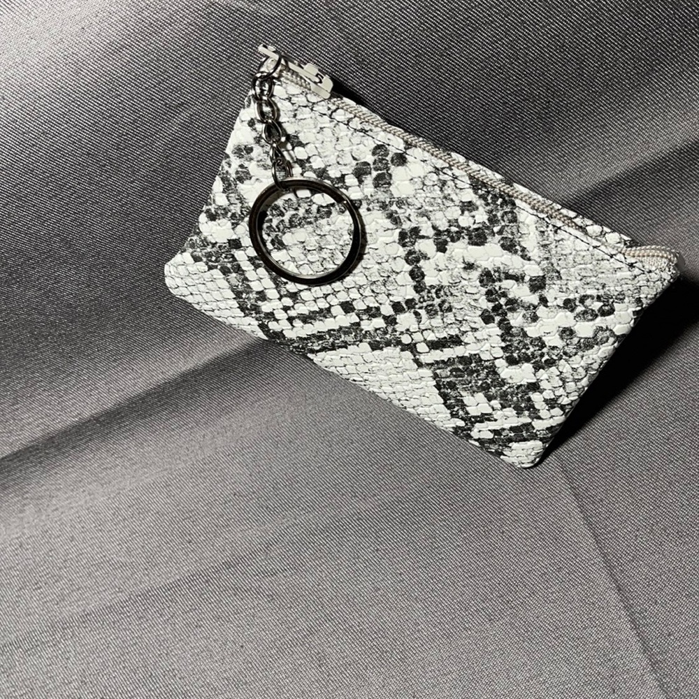 Faux python skin coin bag